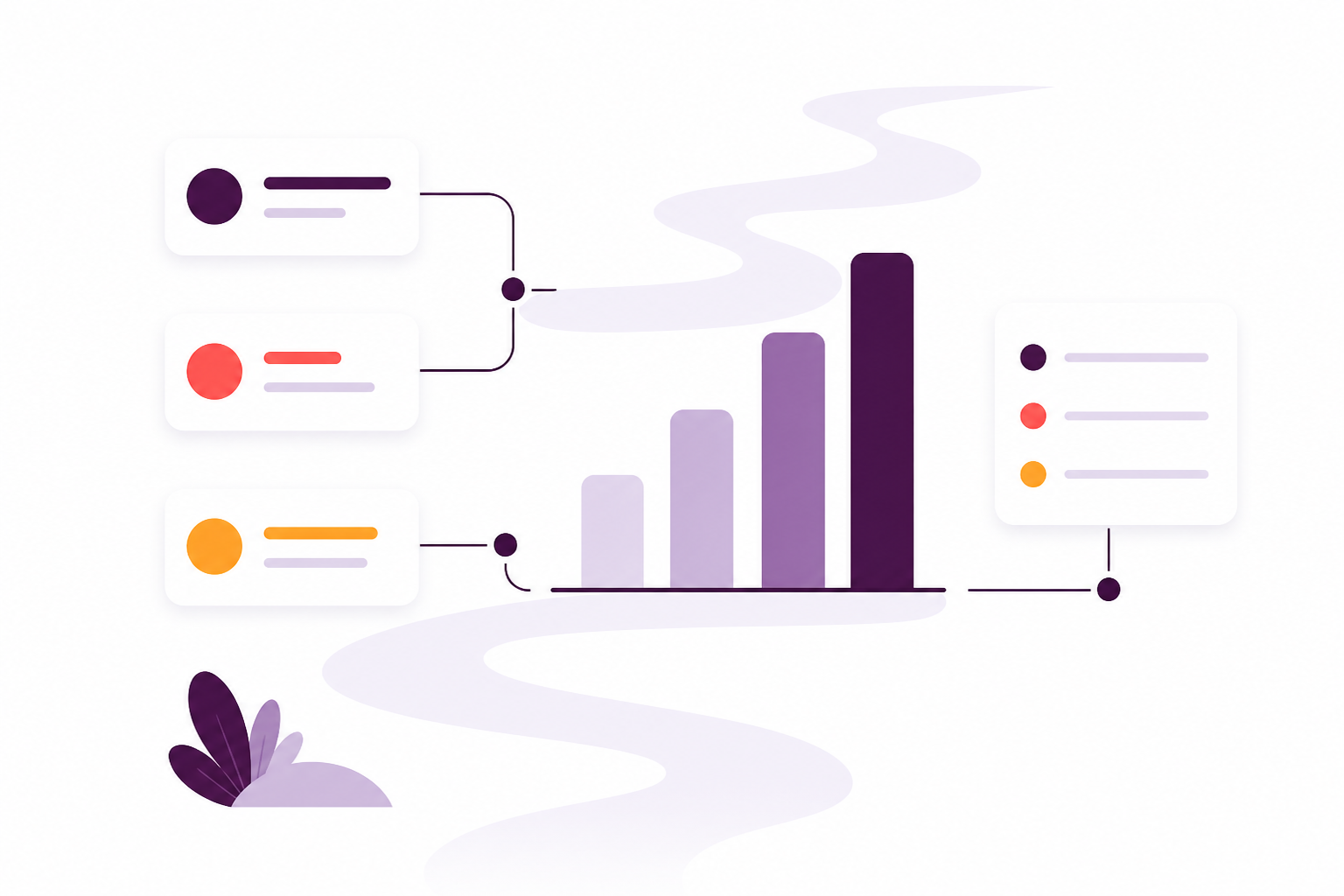 Operational records forming a reporting view.